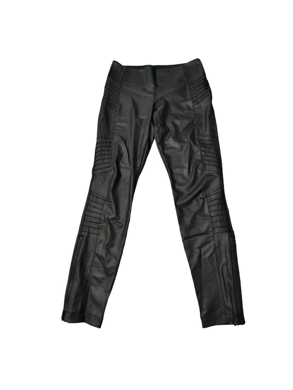 Athleta Delancey Moto Tight Black Zipper Ankle Activewear Athleisure Women’s L